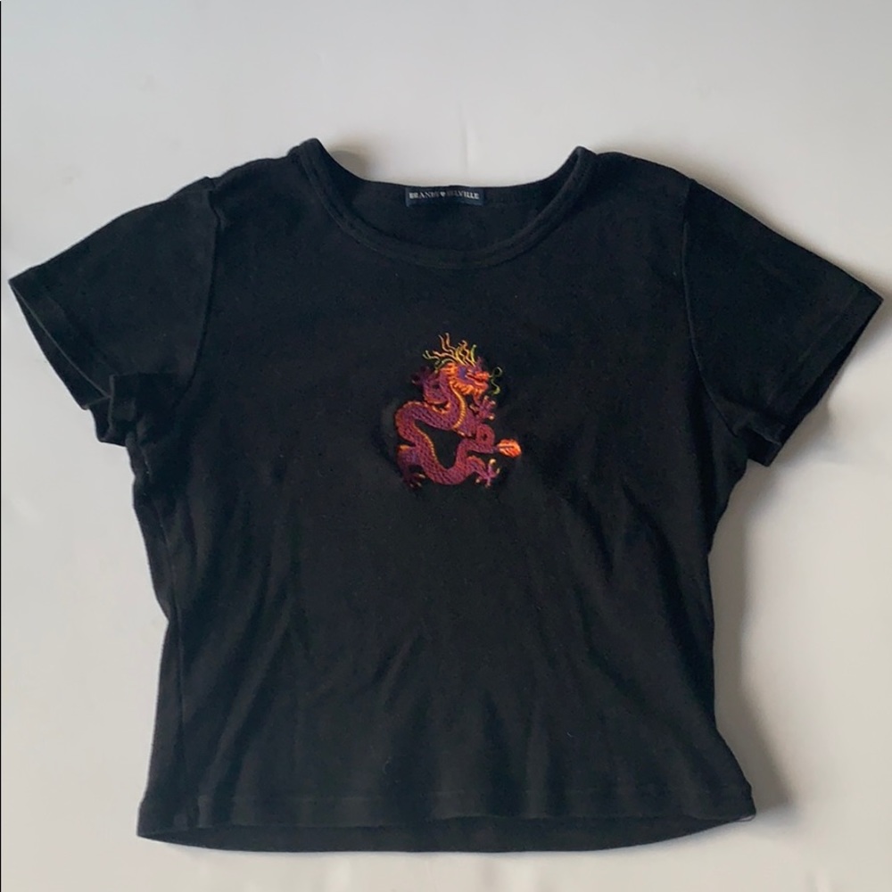 Brandy Melville Black Ashlyn Dragon Top